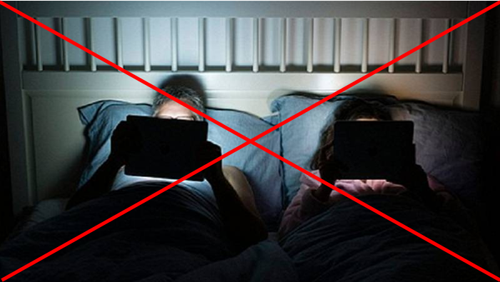  Không nên sử dụng các thiết bị điện tử trước khi đi ngủ