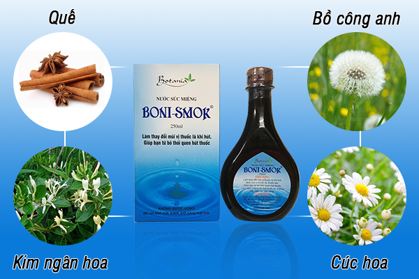 Boni-Smok có thành phần hoàn toàn từ thảo dược thiên nhiên