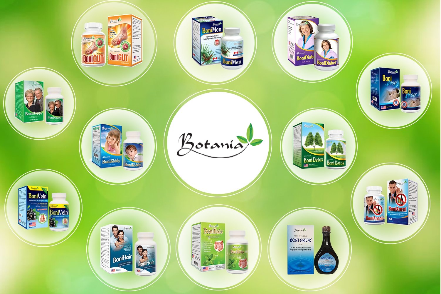 Các sản phẩm của công ty Botania rất đa dạng và hướng tới nhiều đối tượng khác nhau